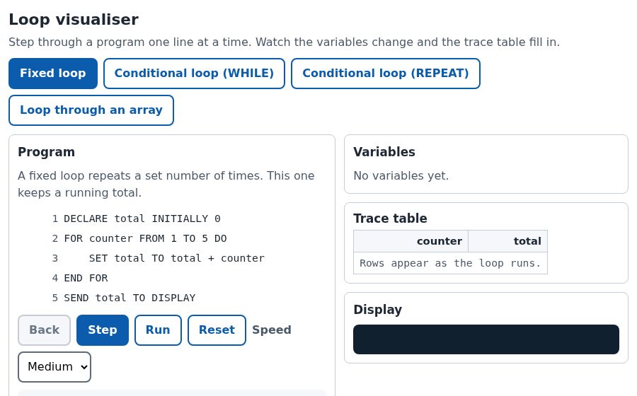 The Loop visualiser simulation